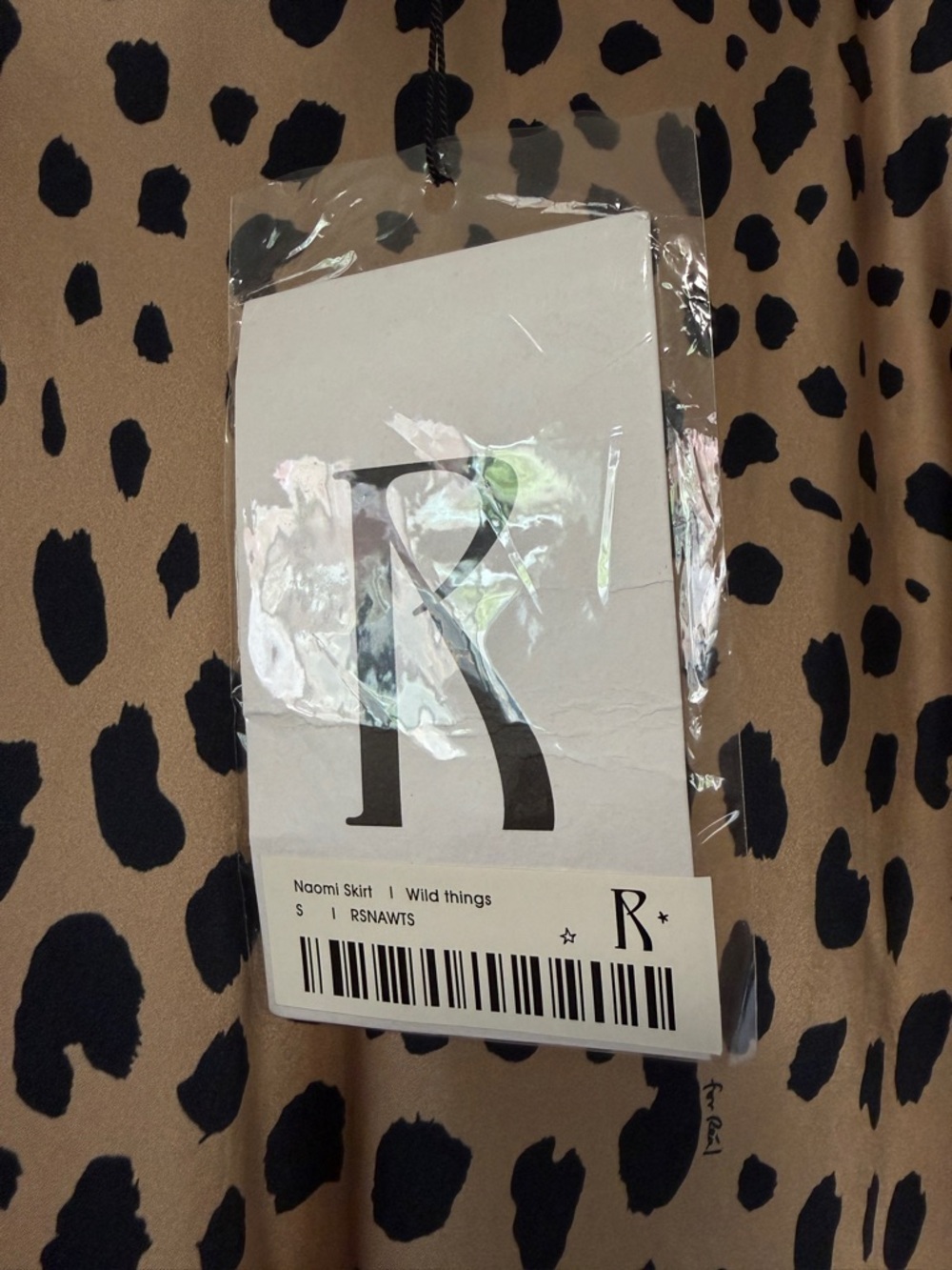 NWT realisation par The Naomi Skirt Wild Things Leopard Print Silk Slip Skirt S - Picture 6 of 9